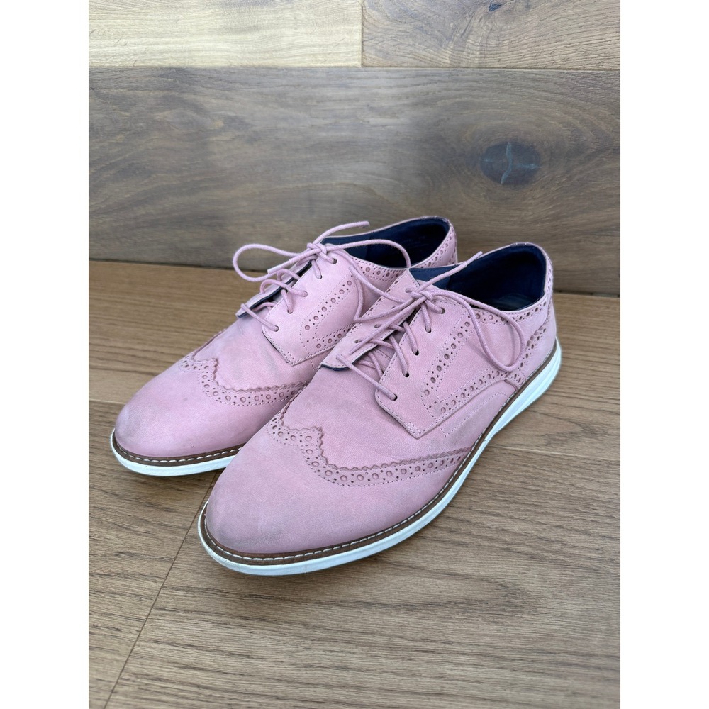 Cole Haan GrandEvolution Pink Nubuck Wingtip Oxford Shoes W07621 Womens 11B